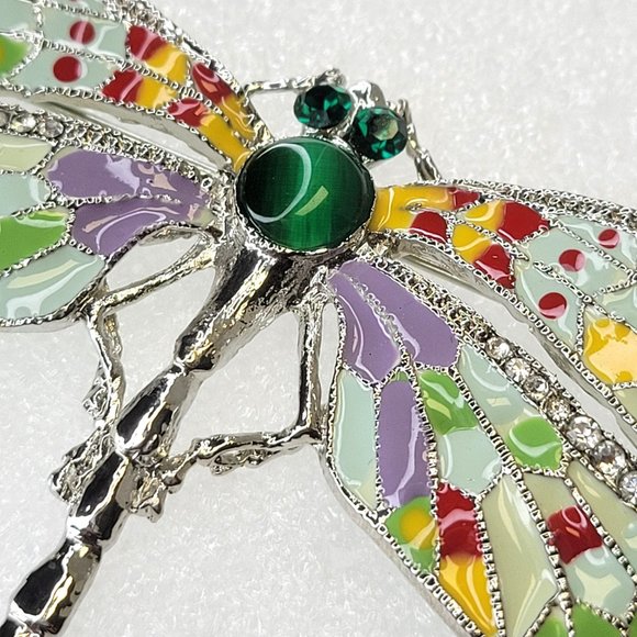 Statement Dragonfly Brooch Pin - Picture 3 of 12